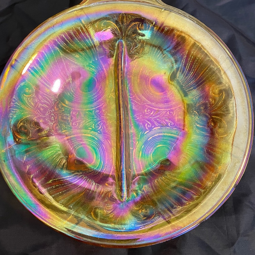 Iridescent Glass Art Plate